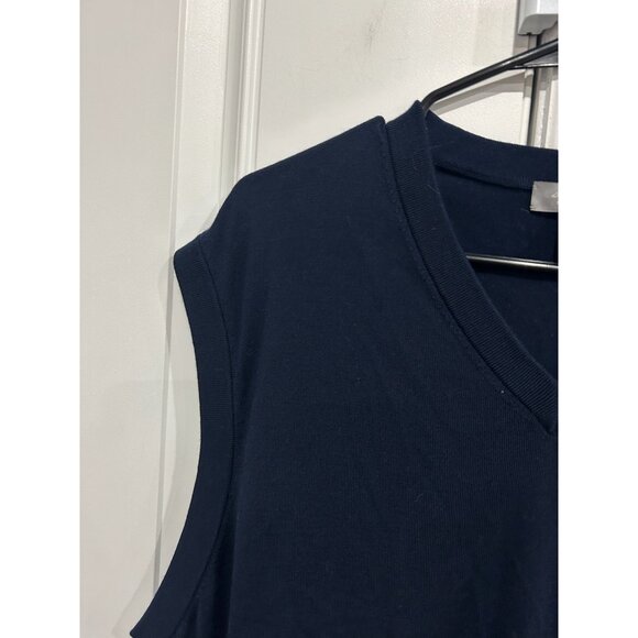 Daniel Cremieux Mens Navy Blue Merino Wool V Neck Sleeveless Sweater Vest Sz XXL - Picture 4 of 6